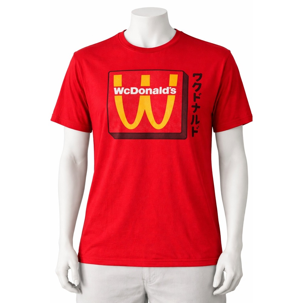 Authentic McDonald's WcDonald's Red Crew Member Small T Shirt - Picture 2 of 9